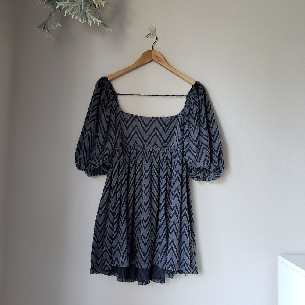 ❗SOLD OUT❗Free People | [Black] Wavy Baby Tunic Dress - Picture 8 of 16